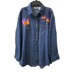 NWT ‘90’s Vintage Chicken Denim Shirt